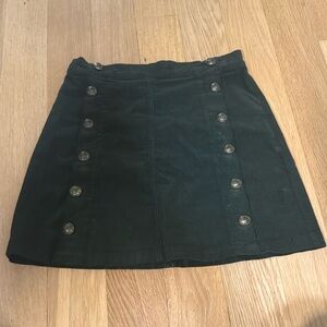 Olive Green Corduroy Skirt